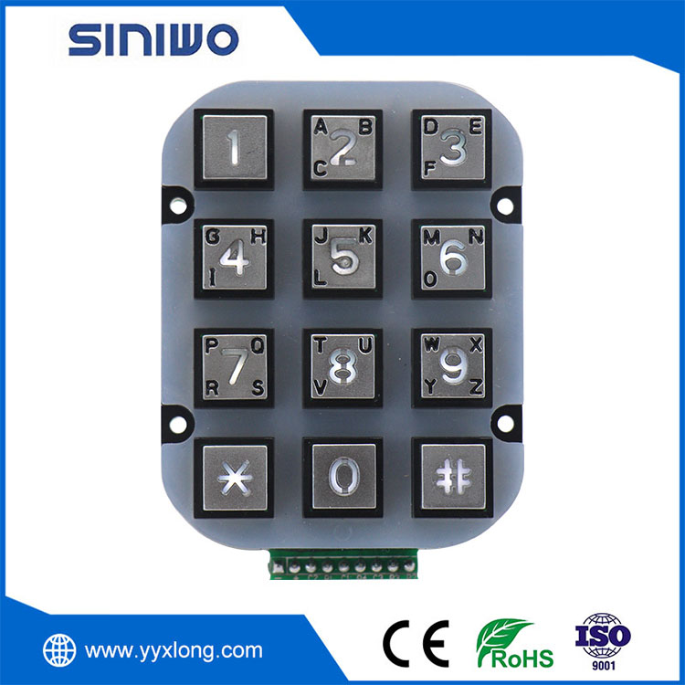 12 Keys Industrial Outdoor Keypad