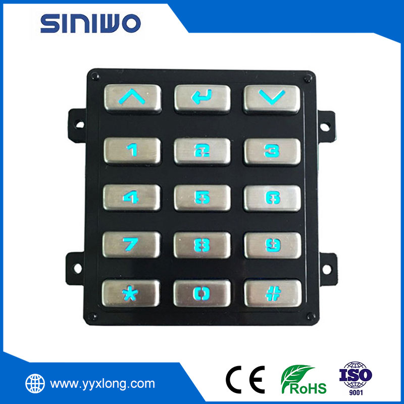 Pancegahan kanggo nggunakake Keypad Stainless Steel Illuminated