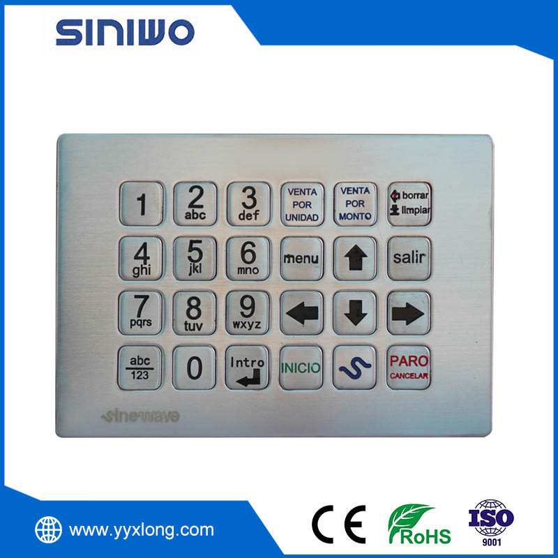 Keypad Metal Peralatan Industri