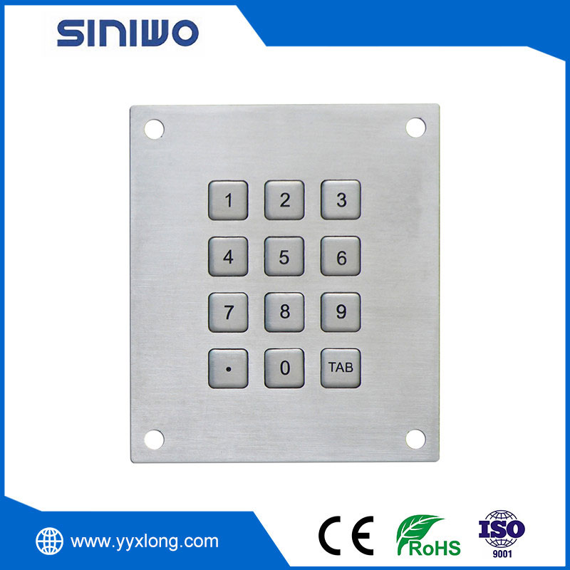 IP65 Waterproof 12 Tombol Keypad Industri